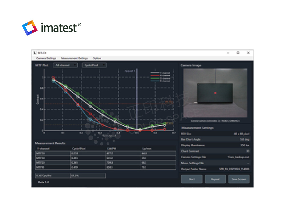 SFR-Fit MTF 测量软件